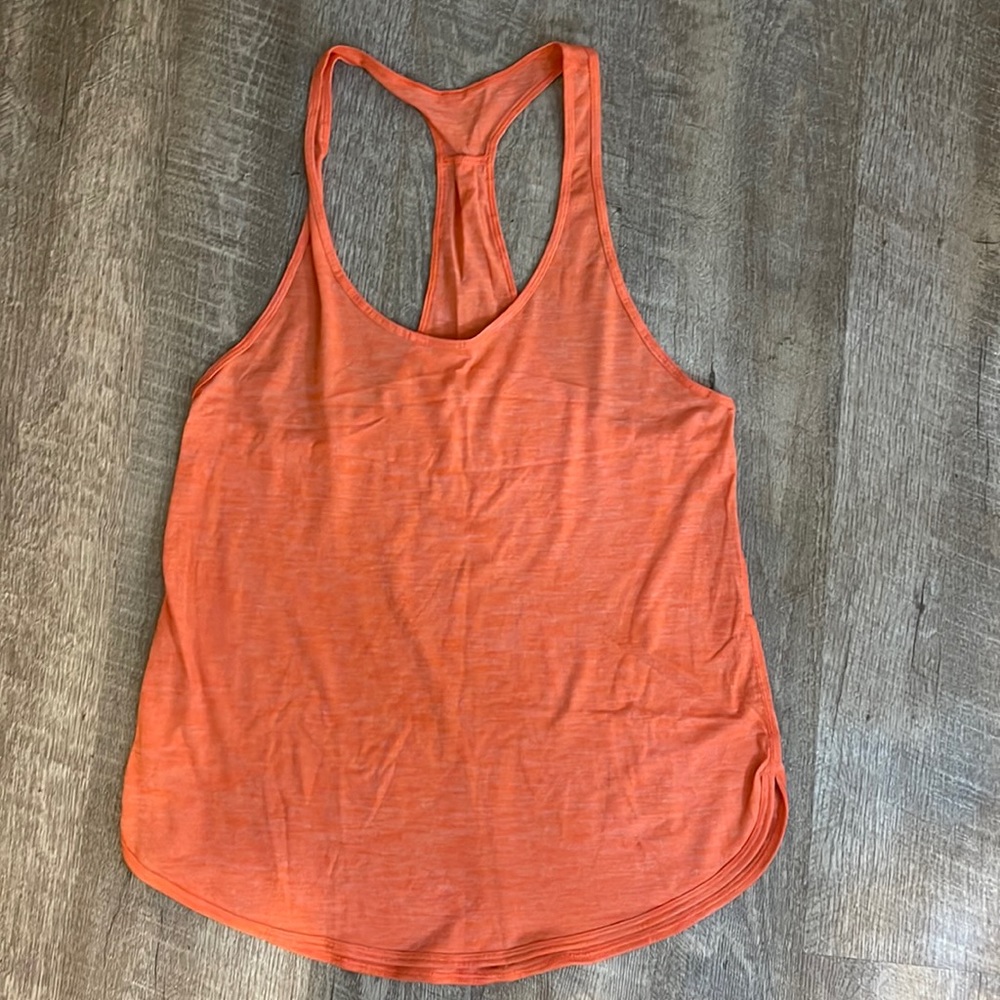 BNWOT Lululemon bright orange tank top